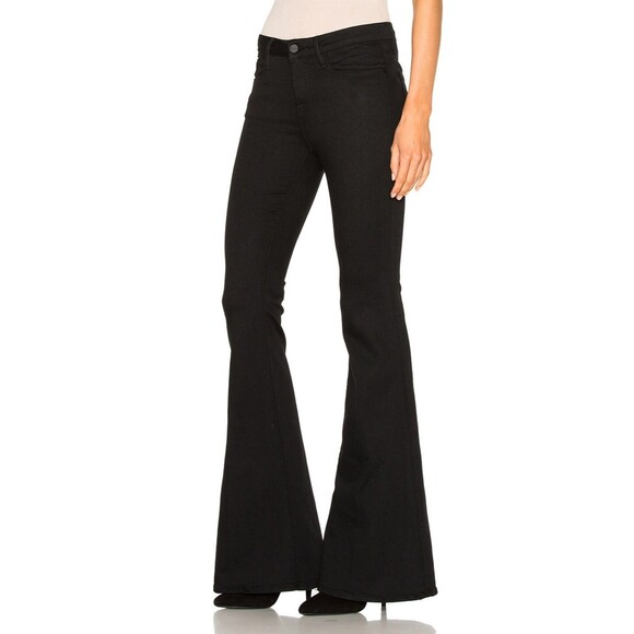 FRAME Le Bell Flare Jeans in Vian Black Size 29 - Picture 5 of 15